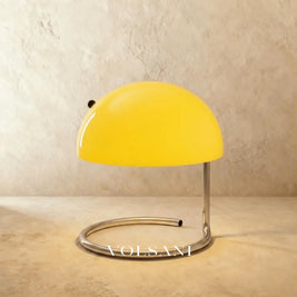 Mid Century Modern Table Lamp Retro Glass & Chrome Bedside & Desk Lamp Warm White LED Yellow White Red 11in - Lighting