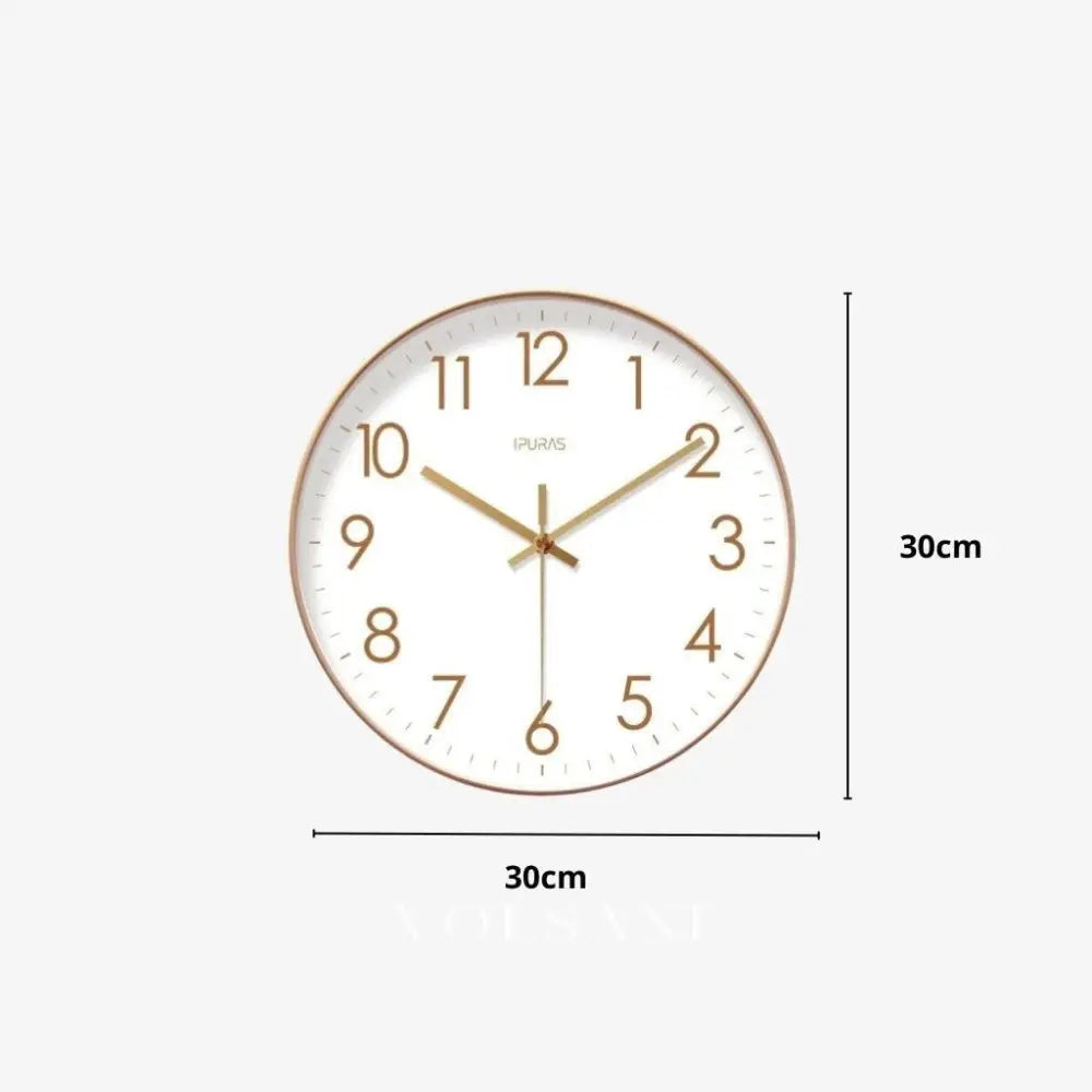 Minimalist Wall Clock with Glass Face Nordic Living Room & Bedroom Clock Non Ticking Silent Quartz 3 Colors 9.8-13.8in