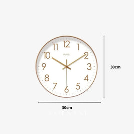 Minimalist Wall Clock with Glass Face Nordic Living Room & Bedroom Clock Non Ticking Silent Quartz 3 Colors 9.8-13.8in