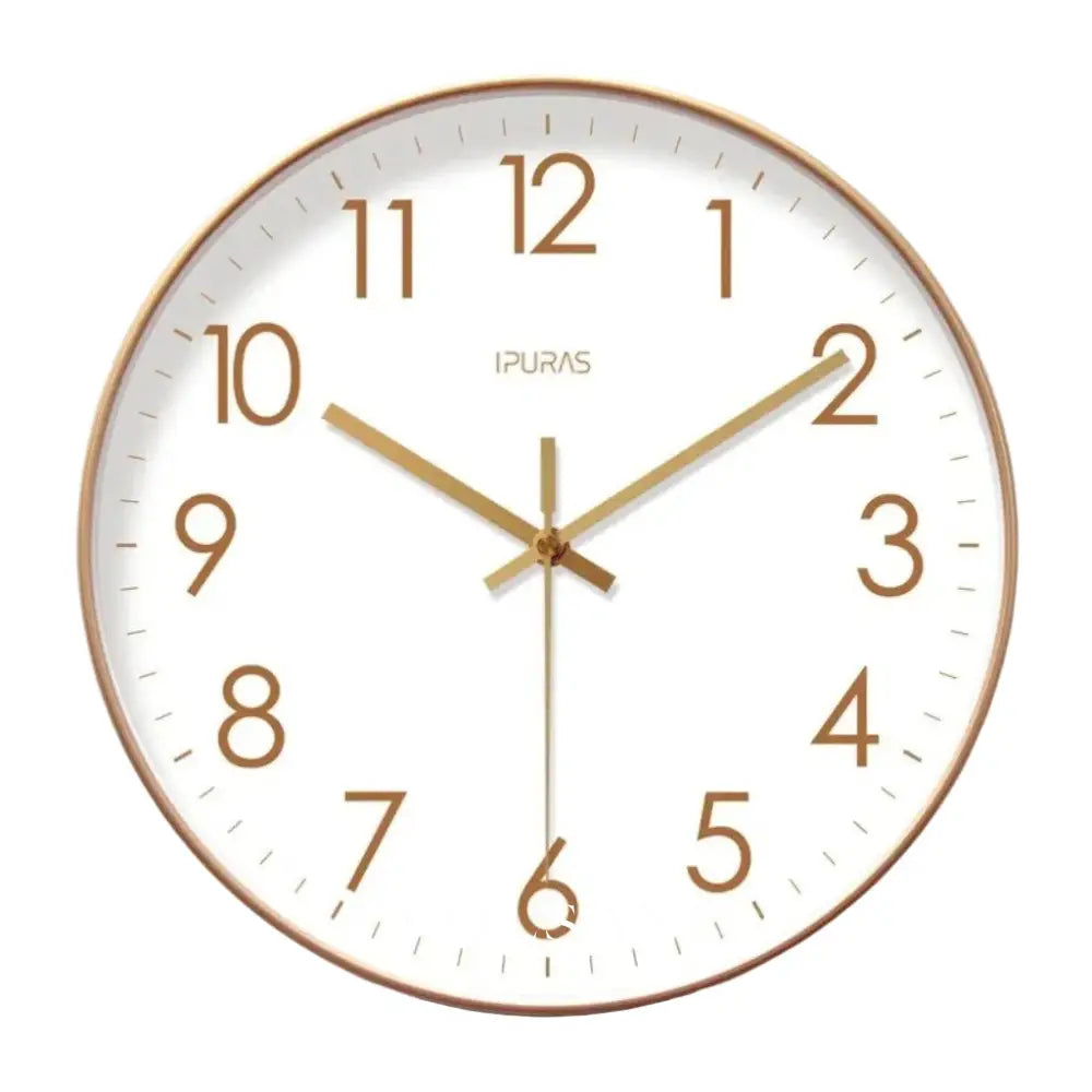 Minimalist Wall Clock with Glass Face Nordic Living Room & Bedroom Clock Non Ticking Silent Quartz 3 Colors 9.8-13.8in
