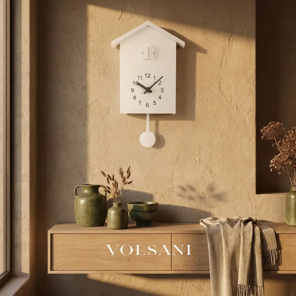 TIJN modern cuckoo clock in a living room