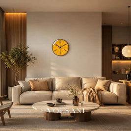 Modern Wall Clock with Abstract Dial Scandinavian Living Room & Bedroom Clock Non Ticking Sweep Movement 3 Sizes