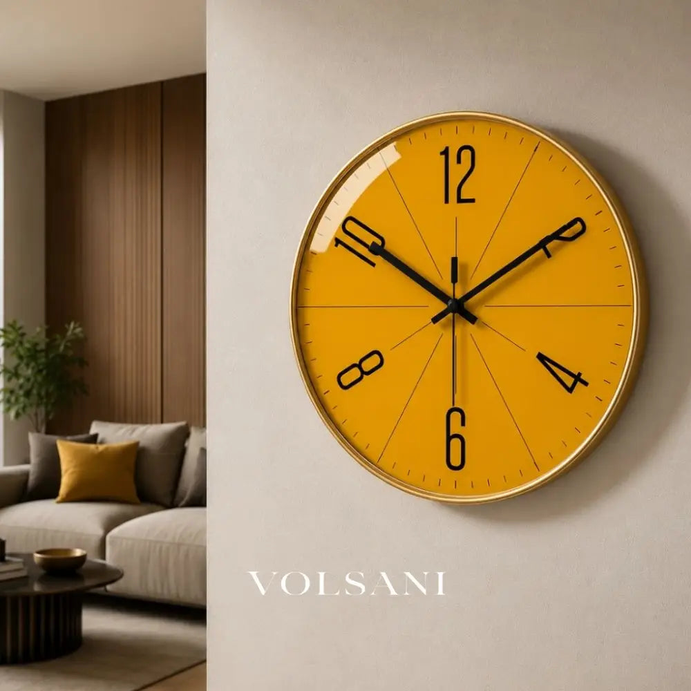 Modern Wall Clock with Abstract Dial Scandinavian Living Room & Bedroom Clock Non Ticking Sweep Movement 3 Sizes