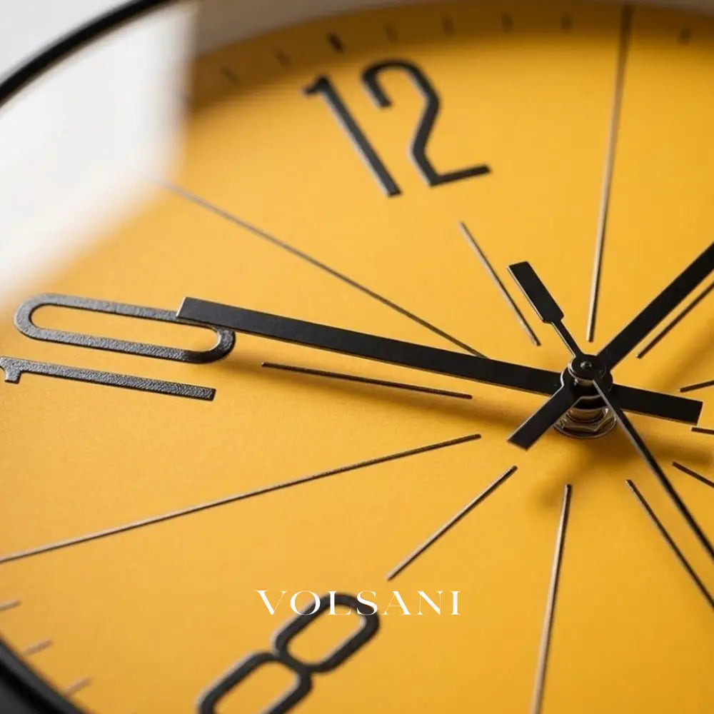 Modern Wall Clock with Abstract Dial Scandinavian Living Room & Bedroom Clock Non Ticking Sweep Movement 3 Sizes
