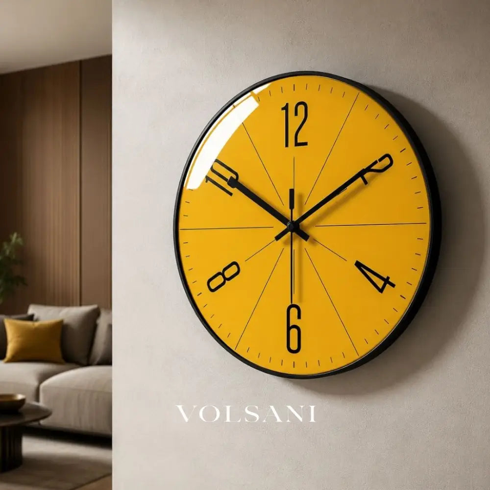 Modern Wall Clock with Abstract Dial Scandinavian Living Room & Bedroom Clock Non Ticking Sweep Movement 3 Sizes