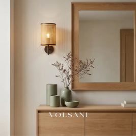 NAGI: Rotan Wandlamp in Wabi-Sabi Stijl - Volsani