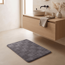 NORE: Gestreepte Badmat – Zacht Katoenfluweel & Antislip - Volsani
