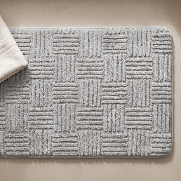 NORE: Gestreepte Badmat – Zacht Katoenfluweel & Antislip - Volsani