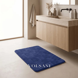 NORE: Gestreepte Badmat – Zacht Katoenfluweel & Antislip - Volsani