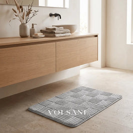 NORE: Gestreepte Badmat – Zacht Katoenfluweel & Antislip - Volsani