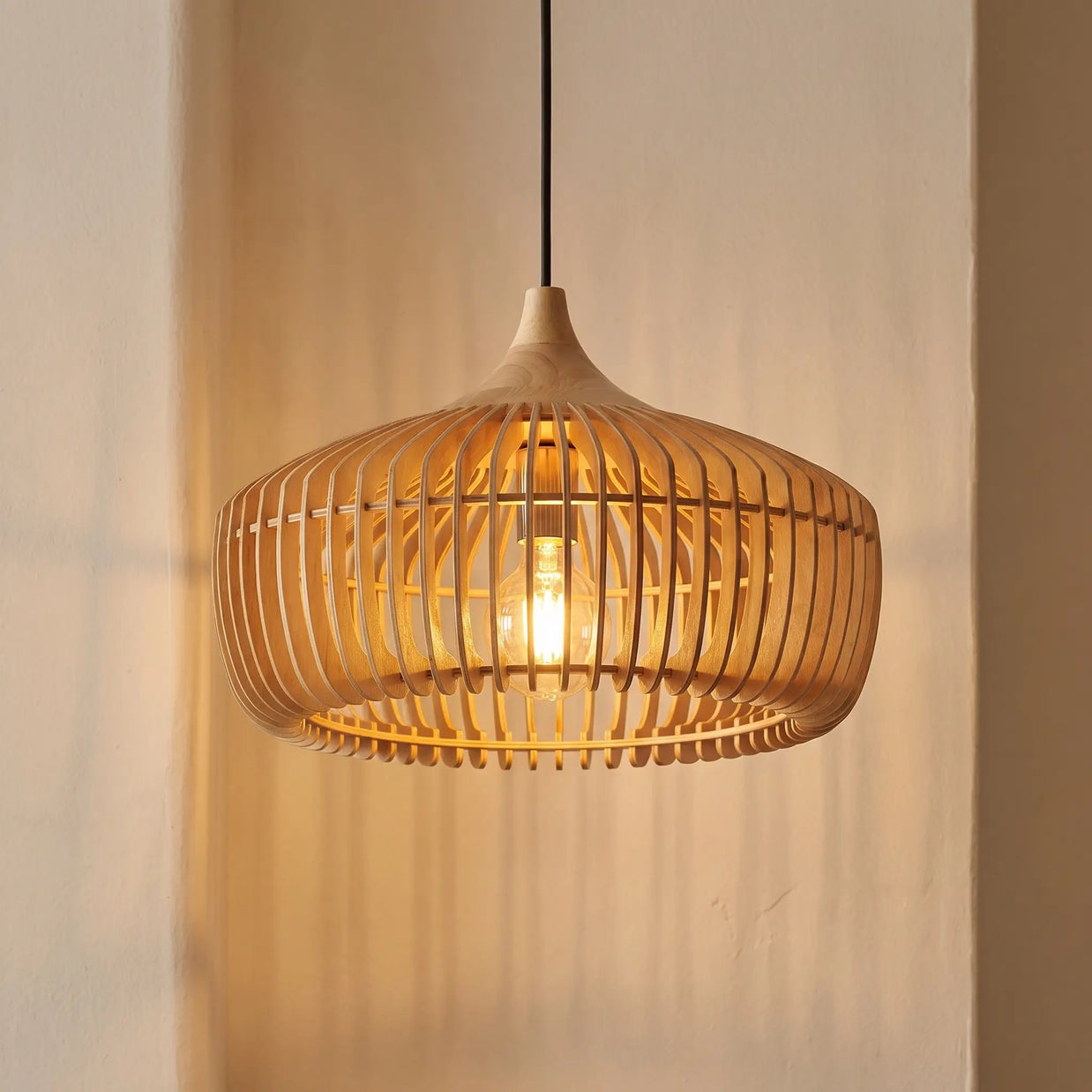 NORI: Houten Hanglamp (Japandi) - Volsani