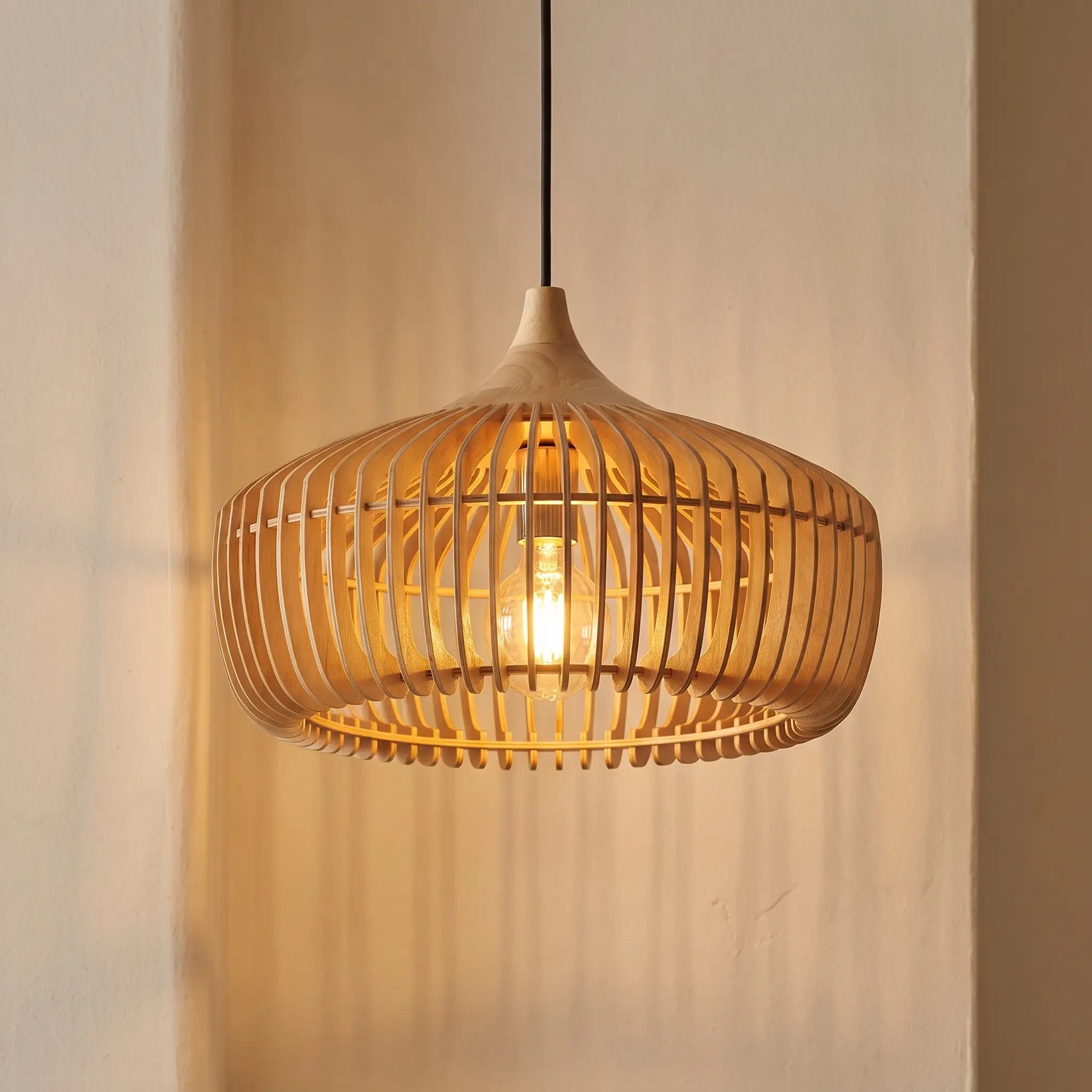 NORI: Houten Hanglamp (Japandi) - Volsani