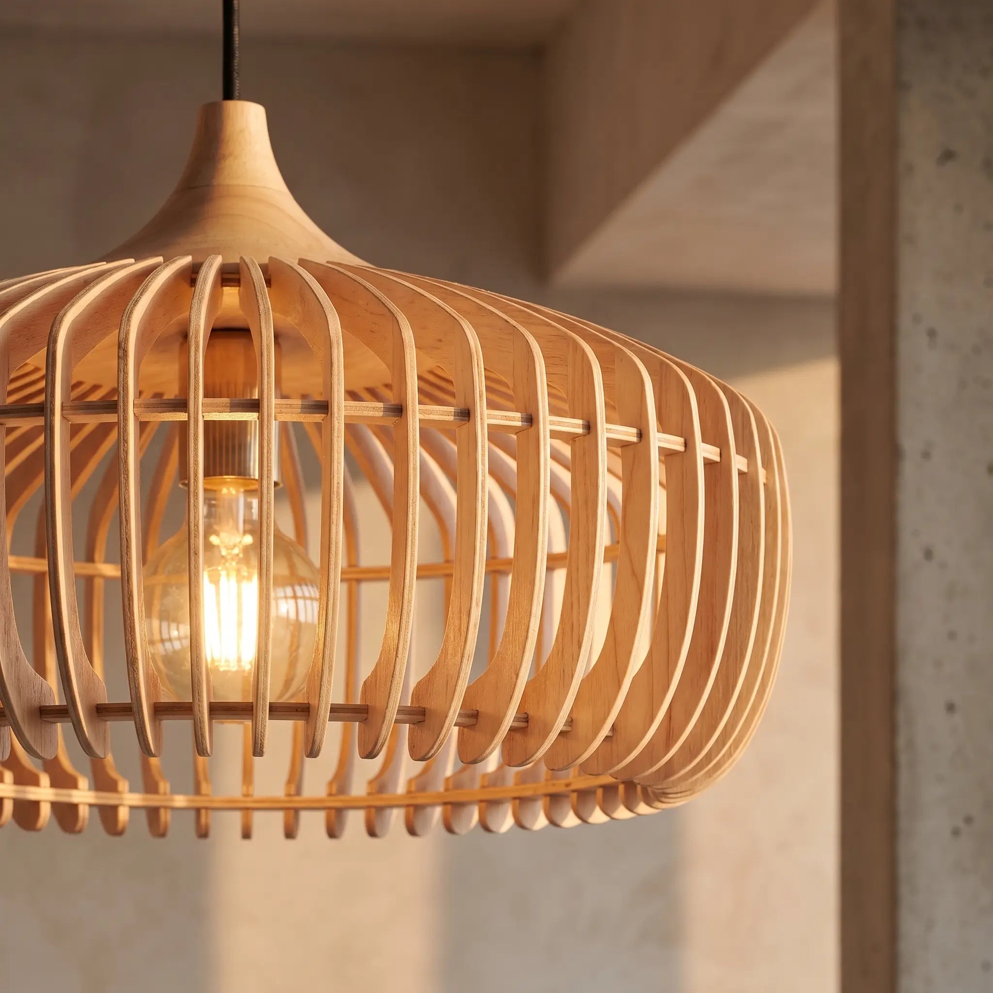 NORI: Houten Hanglamp (Japandi) - Volsani