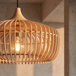 NORI: Houten Hanglamp (Japandi) - Volsani