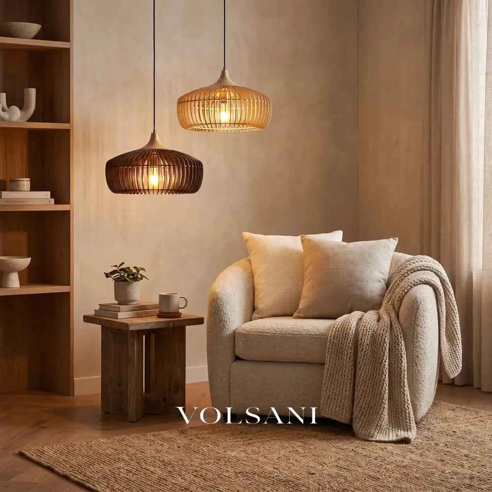 NORI: Houten Hanglamp (Japandi) - Volsani