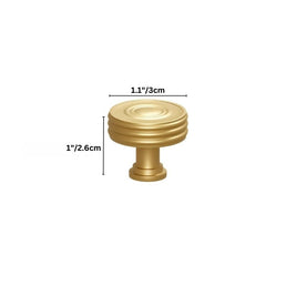 Solid Brass Cabinet Knobs & Pull Bars, Industrial Kitchen & Vanity Hardware, Grooved Textured Grip, Set of 2 in 8 Sizes, 1.1-10in