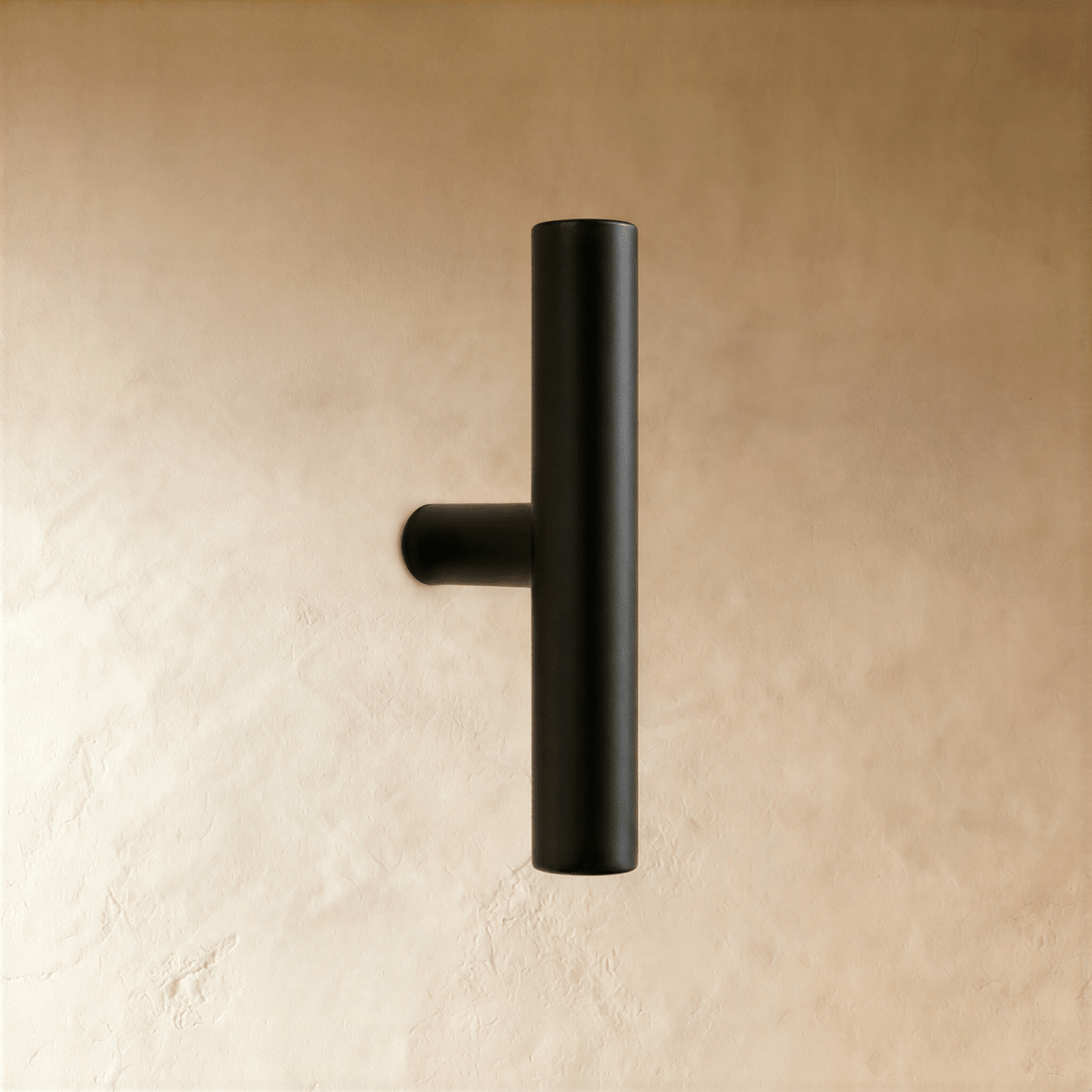 Matte Black Brass Cabinet Knobs & Drawer Pulls, Modern Kitchen & Wardrobe Hardware, T-Bar Design, Set of 2, 0.78-12.6in