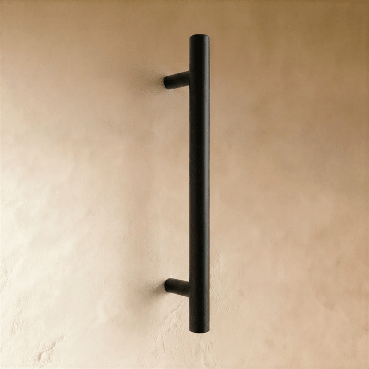 Matte Black Brass Cabinet Knobs & Drawer Pulls, Modern Kitchen & Wardrobe Hardware, T-Bar Design, Set of 2, 0.78-12.6in