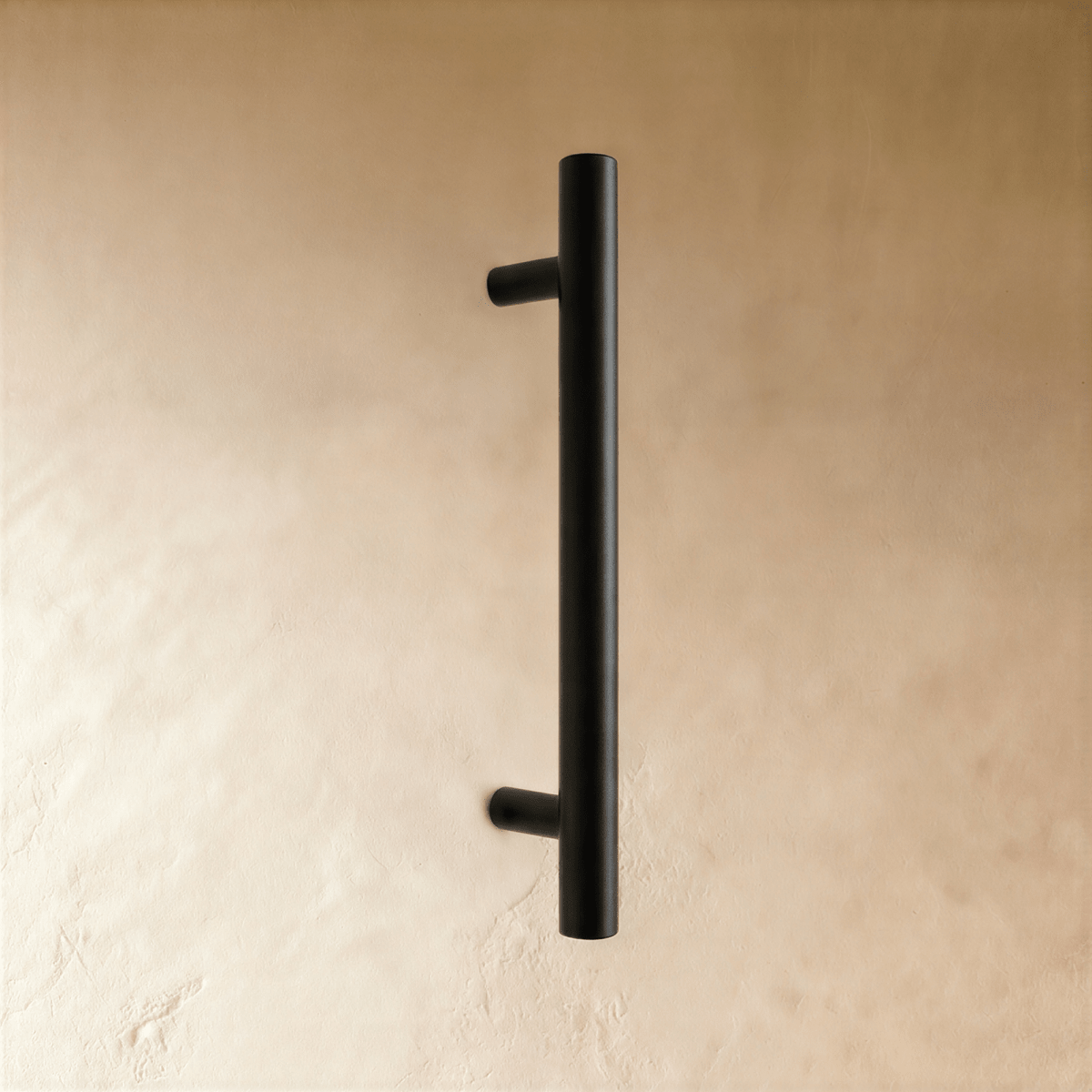 Matte Black Brass Cabinet Knobs & Drawer Pulls, Modern Kitchen & Wardrobe Hardware, T-Bar Design, Set of 2, 0.78-12.6in