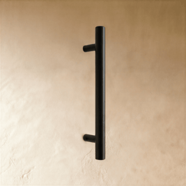 Matte Black Brass Cabinet Knobs & Drawer Pulls, Modern Kitchen & Wardrobe Hardware, T-Bar Design, Set of 2, 0.78-12.6in