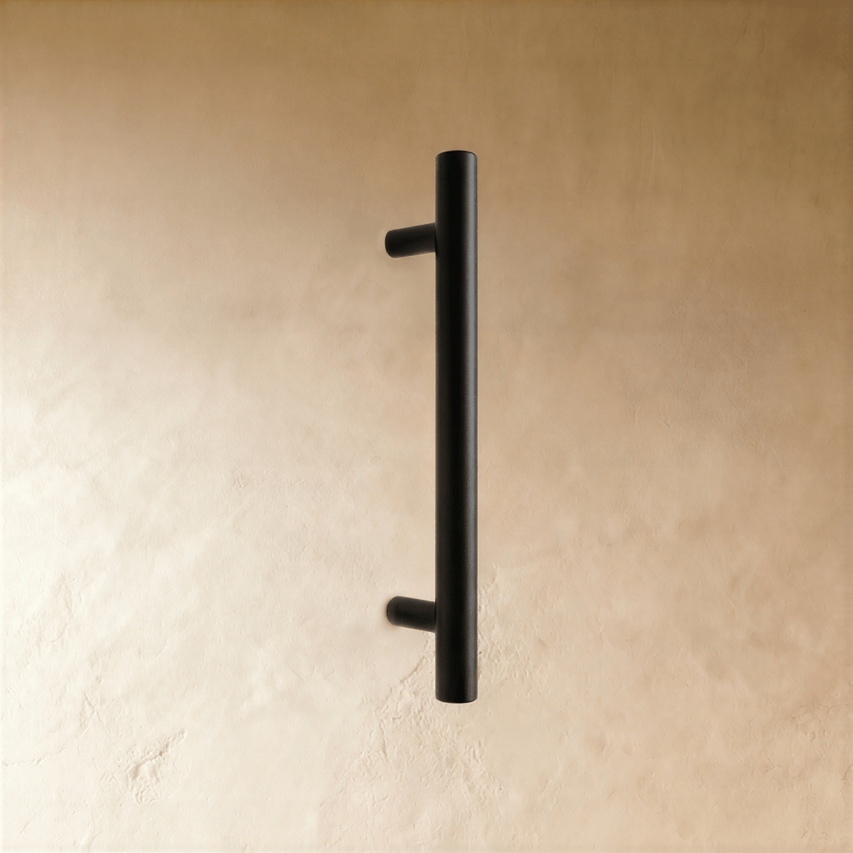 Matte Black Brass Cabinet Knobs & Drawer Pulls, Modern Kitchen & Wardrobe Hardware, T-Bar Design, Set of 2, 0.78-12.6in