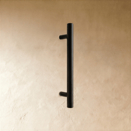 Matte Black Brass Cabinet Knobs & Drawer Pulls, Modern Kitchen & Wardrobe Hardware, T-Bar Design, Set of 2, 0.78-12.6in