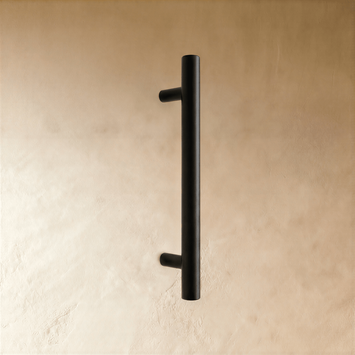 Matte Black Brass Cabinet Knobs & Drawer Pulls, Modern Kitchen & Wardrobe Hardware, T-Bar Design, Set of 2, 0.78-12.6in