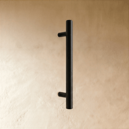 Matte Black Brass Cabinet Knobs & Drawer Pulls, Modern Kitchen & Wardrobe Hardware, T-Bar Design, Set of 2, 0.78-12.6in