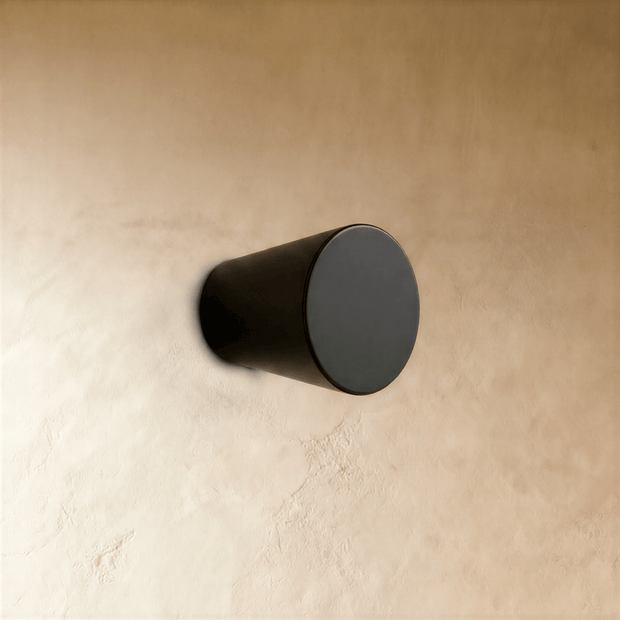 Matte Black Brass Cabinet Knobs & Drawer Pulls, Modern Kitchen & Wardrobe Hardware, T-Bar Design, Set of 2, 0.78-12.6in