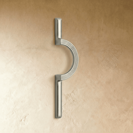 Solid Zinc Alloy Cabinet Pulls, Sculptural Modern Kitchen & Wardrobe Hardware, Gold & Chrome Finish, Set of 2, 3.8-10in
