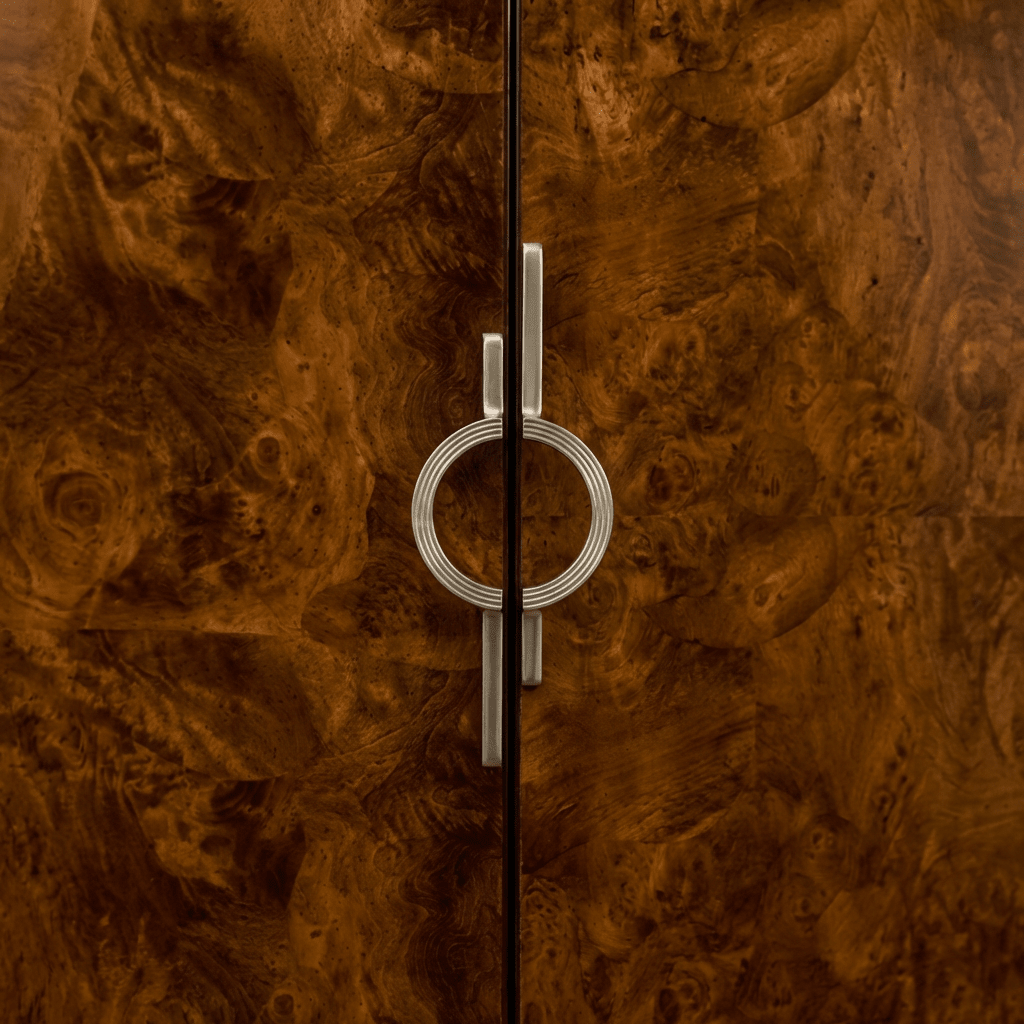 Solid Zinc Alloy Cabinet Pulls, Sculptural Modern Kitchen & Wardrobe Hardware, Gold & Chrome Finish, Set of 2, 3.8-10in