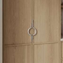 Solid Zinc Alloy Cabinet Pulls, Sculptural Modern Kitchen & Wardrobe Hardware, Gold & Chrome Finish, Set of 2, 3.8-10in
