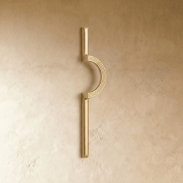 Solid Zinc Alloy Cabinet Pulls, Sculptural Modern Kitchen & Wardrobe Hardware, Gold & Chrome Finish, Set of 2, 3.8-10in