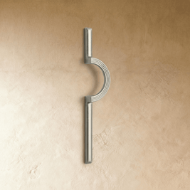 Solid Zinc Alloy Cabinet Pulls, Sculptural Modern Kitchen & Wardrobe Hardware, Gold & Chrome Finish, Set of 2, 3.8-10in