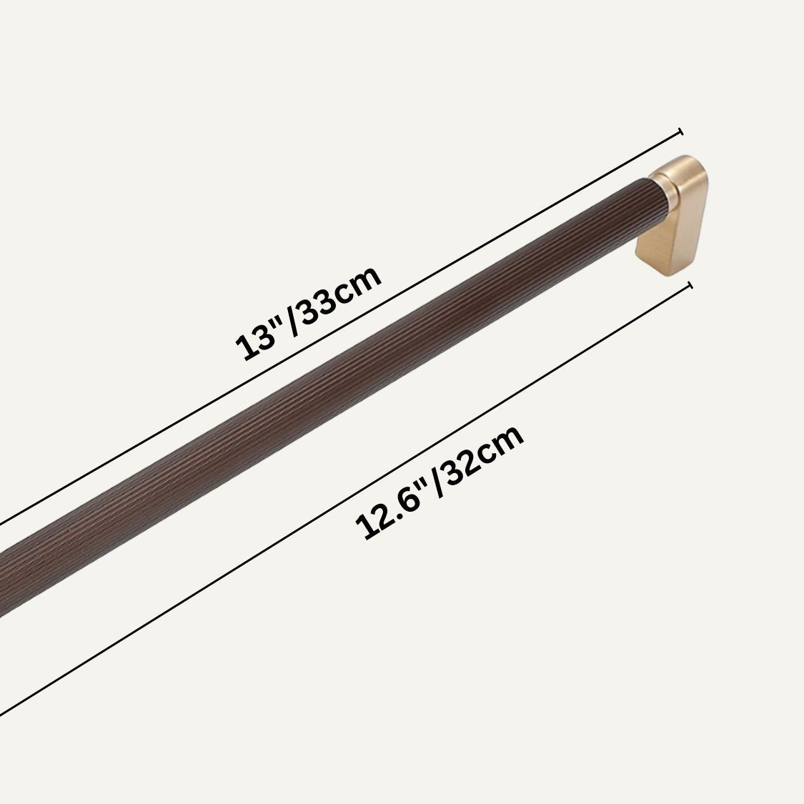 Two-Tone Aluminum Drawer Pull Bars, Modern Kitchen & Wardrobe Hardware, Handmade Color Contrast, Set of 2, 3.8-18.9in