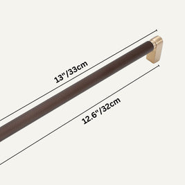 Two-Tone Aluminum Drawer Pull Bars, Modern Kitchen & Wardrobe Hardware, Handmade Color Contrast, Set of 2, 3.8-18.9in