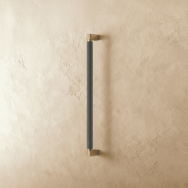 Two-Tone Aluminum Drawer Pull Bars, Modern Kitchen & Wardrobe Hardware, Handmade Color Contrast, Set of 2, 3.8-18.9in