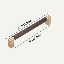 Two-Tone Aluminum Drawer Pull Bars, Modern Kitchen & Wardrobe Hardware, Handmade Color Contrast, Set of 2, 3.8-18.9in