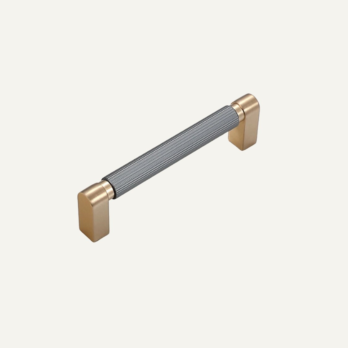 Two-Tone Aluminum Drawer Pull Bars, Modern Kitchen & Wardrobe Hardware, Handmade Color Contrast, Set of 2, 3.8-18.9in
