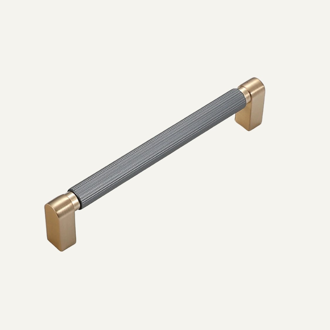 Two-Tone Aluminum Drawer Pull Bars, Modern Kitchen & Wardrobe Hardware, Handmade Color Contrast, Set of 2, 3.8-18.9in