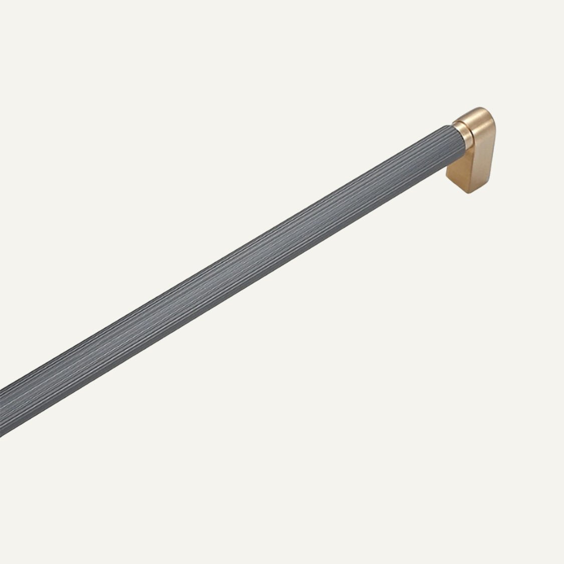 Two-Tone Aluminum Drawer Pull Bars, Modern Kitchen & Wardrobe Hardware, Handmade Color Contrast, Set of 2, 3.8-18.9in