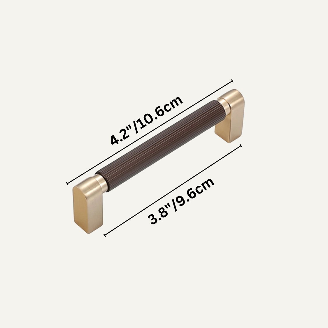 Two-Tone Aluminum Drawer Pull Bars, Modern Kitchen & Wardrobe Hardware, Handmade Color Contrast, Set of 2, 3.8-18.9in