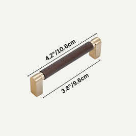 Two-Tone Aluminum Drawer Pull Bars, Modern Kitchen & Wardrobe Hardware, Handmade Color Contrast, Set of 2, 3.8-18.9in