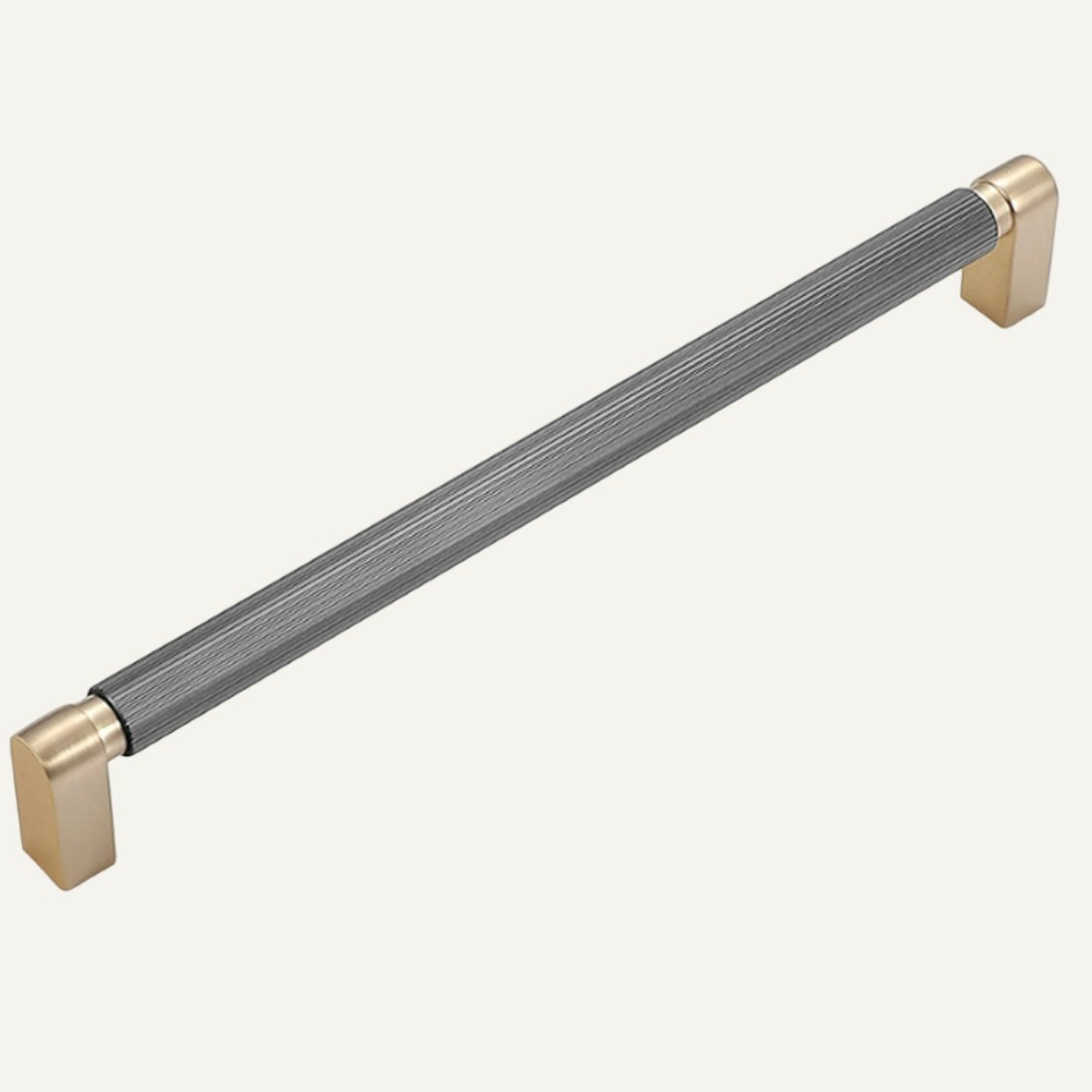 Two-Tone Aluminum Drawer Pull Bars, Modern Kitchen & Wardrobe Hardware, Handmade Color Contrast, Set of 2, 3.8-18.9in
