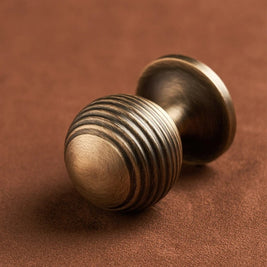 Solid Brass Cabinet Knobs & Drawer Pulls, Classic Kitchen & Dresser Hardware, Smooth Rounded Profile, Set of 2, 0.98-8.8in