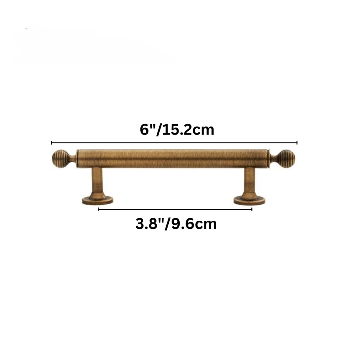 Solid Brass Cabinet Knobs & Drawer Pulls, Classic Kitchen & Dresser Hardware, Smooth Rounded Profile, Set of 2, 0.98-8.8in