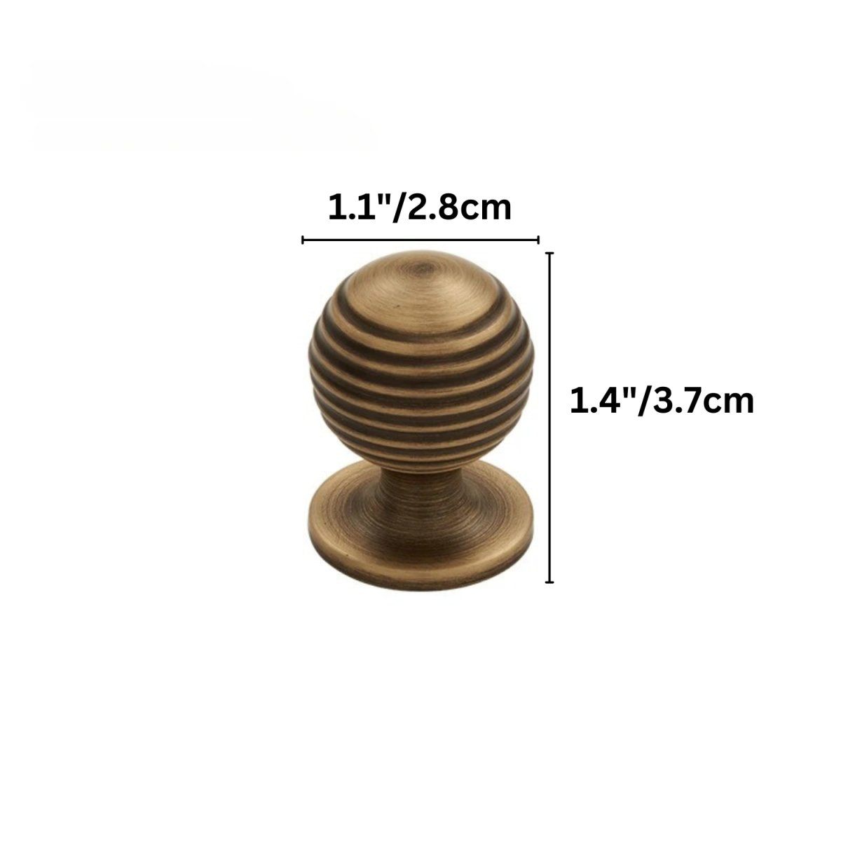 Solid Brass Cabinet Knobs & Drawer Pulls, Classic Kitchen & Dresser Hardware, Smooth Rounded Profile, Set of 2, 0.98-8.8in