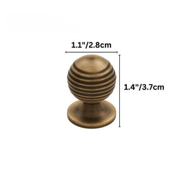 Solid Brass Cabinet Knobs & Drawer Pulls, Classic Kitchen & Dresser Hardware, Smooth Rounded Profile, Set of 2, 0.98-8.8in