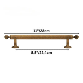 Solid Brass Cabinet Knobs & Drawer Pulls, Classic Kitchen & Dresser Hardware, Smooth Rounded Profile, Set of 2, 0.98-8.8in