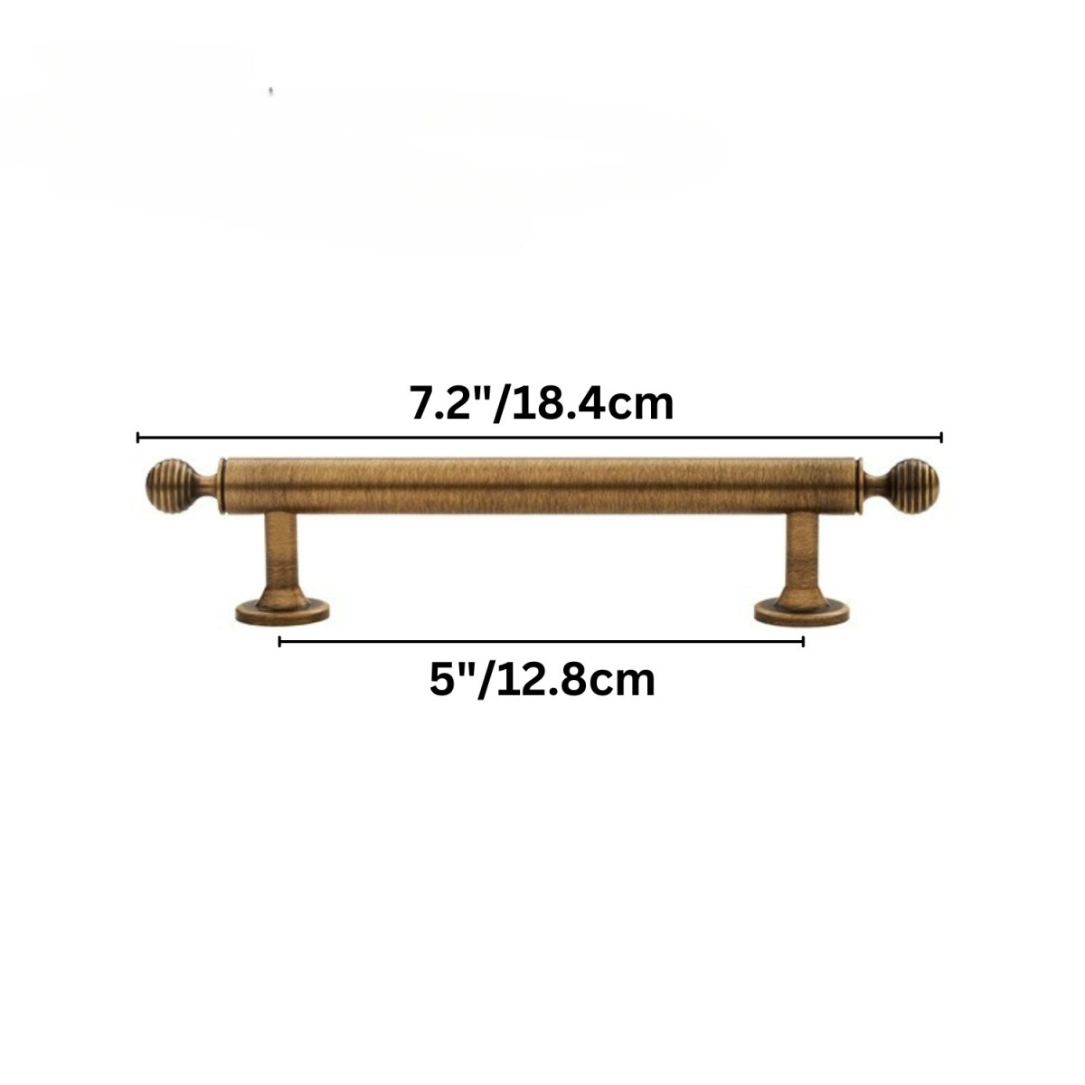 Solid Brass Cabinet Knobs & Drawer Pulls, Classic Kitchen & Dresser Hardware, Smooth Rounded Profile, Set of 2, 0.98-8.8in